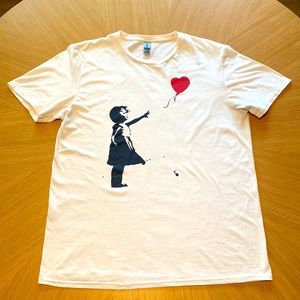 🎈Banksy Girl With Balloon T-Shirt From Recent Banksy Art Tour 🎈